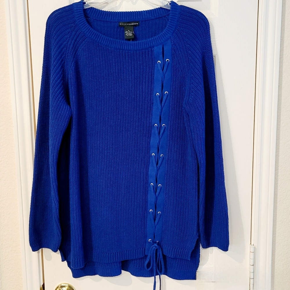 Royal Blue Sweater - Size XL - New with Tags - Cotton